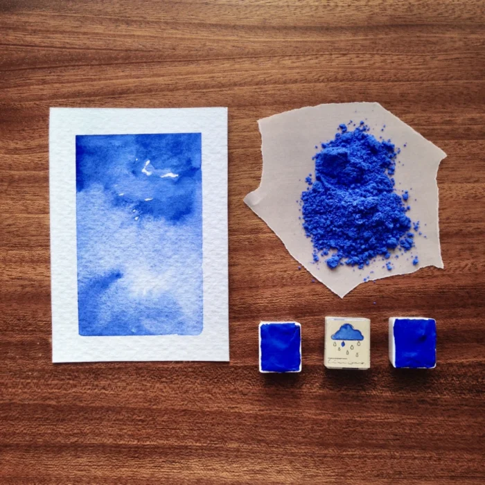 Acuarela Artesanal Azul Valencia - Timone Art