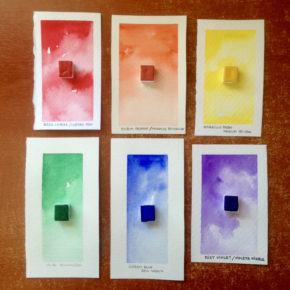 PALETA ARCOÍRIS - Set de Pintura de Acuarela Artesanal - Imagen 2